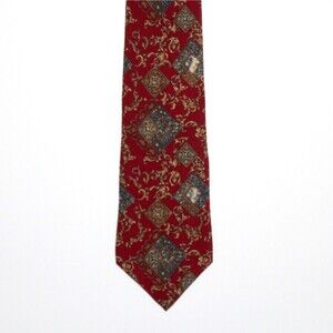 Necktie Metropolitan Museum of Art silk red gold baroque